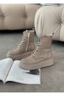 Ботинки женские кожаные мокко на платформе 8231-28