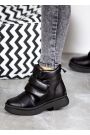 Ботинки женские кожаные черные 8076-28