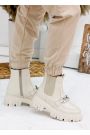 Ботинки женские кожаные бежевые 7880-28