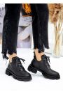Ботинки короткие женские кожаные черные 8055-28
