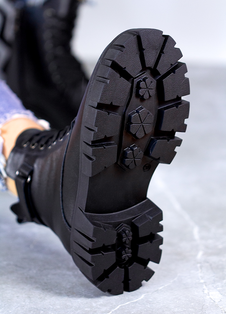 Черевики жіночі шкіряні чорні 8056-28