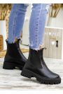 Черевики Челсі жіночі шкіряні чорні 7801-28