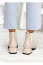Черевики челсі жіночі шкіряні бежеві 7594-28