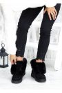 Черевики короткі жіночі замша чорні LORO 7551-28