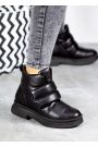 Ботинки женские кожаные черные 8076-28