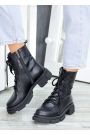Ботинки берцы женские кожаные черные 7454-28