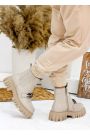 Ботинки женские кожаные бежевые 7872-28