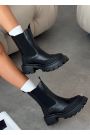 Черевики жіночі шкіряні чорні з резинкою 8240-28