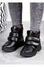 Ботинки женские кожаные черные 8076-28