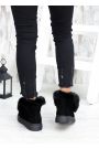 Черевики короткі жіночі замша чорні LORO 7551-28