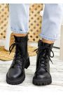 Черевики берці жіночі шкіряні чорні 7822-28