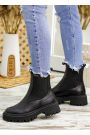 Черевики Челсі жіночі шкіряні чорні 7801-28