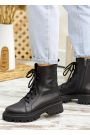 Черевики берці жіночі шкіряні чорні 7822-28