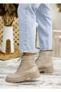 Черевики берці жіночі шкіряні бежеві 7804-28