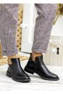 Ботинки короткие женские кожаные черные 7820-28
