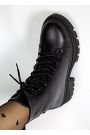Ботинки берцы женские кожаные черные 8024-28
