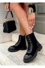 Черевики берці жіночі шкіряні чорні 8583-28