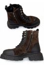 Ботинки берцы женские кожаные коричневые 8584-28