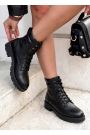 Ботинки берцы женские кожаные черные 8585-28