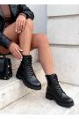 Ботинки берцы женские кожаные черные 8585-28