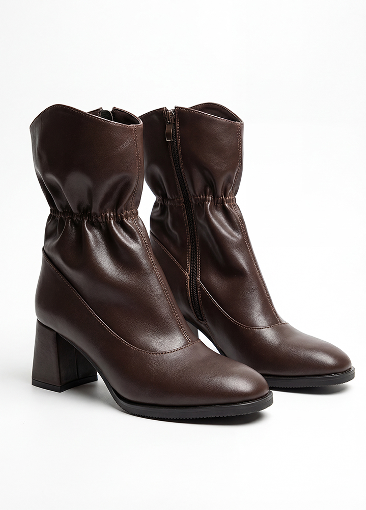 Ботинки ботильоны женские кожаные brown 8588-28