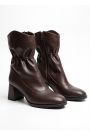 Ботинки ботильоны женские кожаные brown 8588-28
