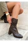 Ботинки ботильоны женские кожаные brown 8588-28