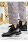 Черевики короткі жіночі шкіряні чорні 7795-28