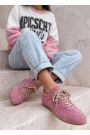 Кеди жіночі MIA натуральна замша рожеві 8744-28