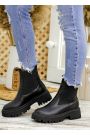 Черевики Челсі жіночі шкіряні чорні 7801-28