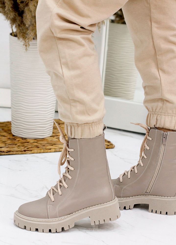 Черевики берці жіночі шкіряні мокко 7873-28