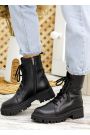Черевики берці жіночі шкіряні чорні 7822-28