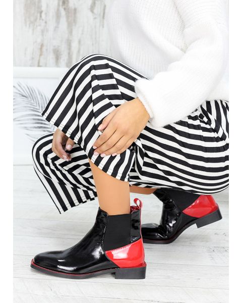 Ботинки челси женские лак кожа Red 7545-28