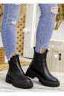 Черевики Челсі жіночі шкіряні чорні 7801-28