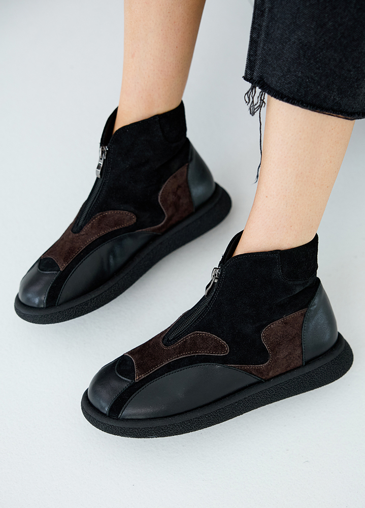 Черевики Barefoot жіночі шкіряні коричневі 8540-28