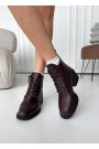 Черевики ботильйони жіночі шкіряні brown Lolita 8546-28