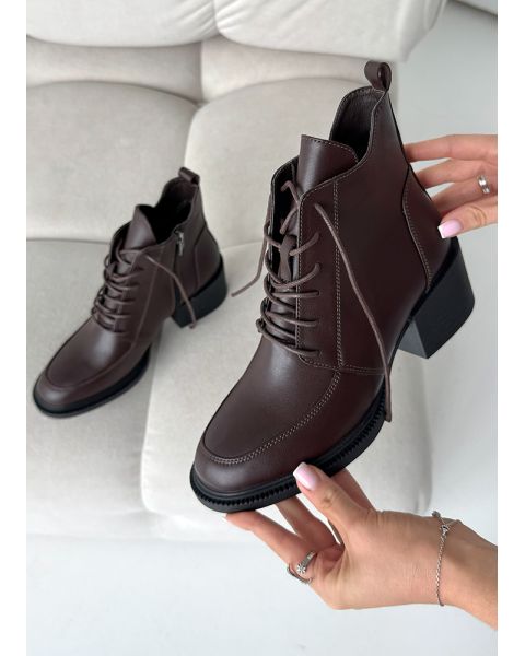 Черевики ботильйони жіночі шкіряні brown Lolita 8546-28 Черевики ботильйони жіночі шкіряні brown Lolita 8546-28