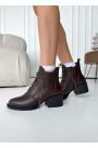 Черевики ботильйони жіночі шкіряні brown Lolita 8546-28