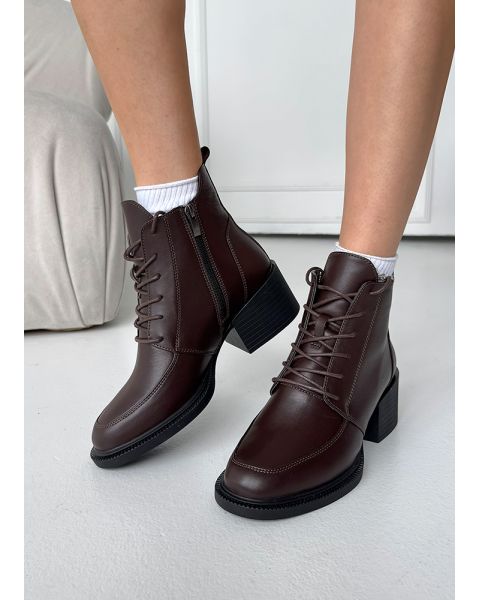 Черевики ботильйони жіночі шкіряні brown Lolita 8546-28 Черевики ботильйони жіночі шкіряні brown Lolita 8546-28