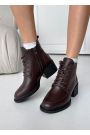 Черевики ботильйони жіночі шкіряні brown Lolita 8546-28