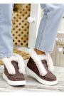 Черевики короткі жіночі замша brown LORO 7815-28
