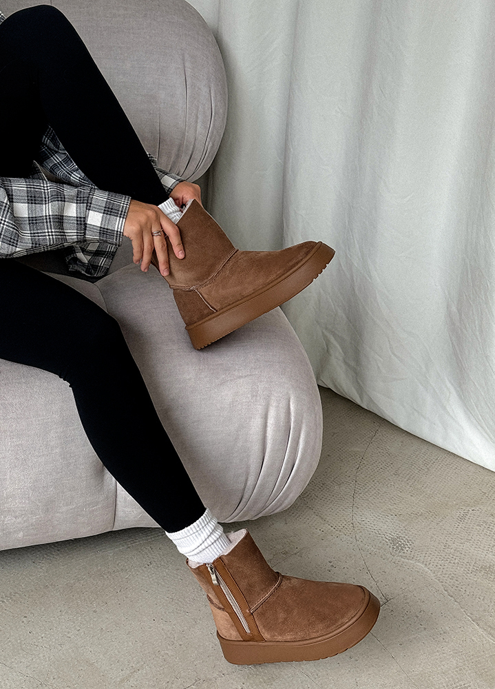 Уггі жіночі натуральна замша мокко 8245-28