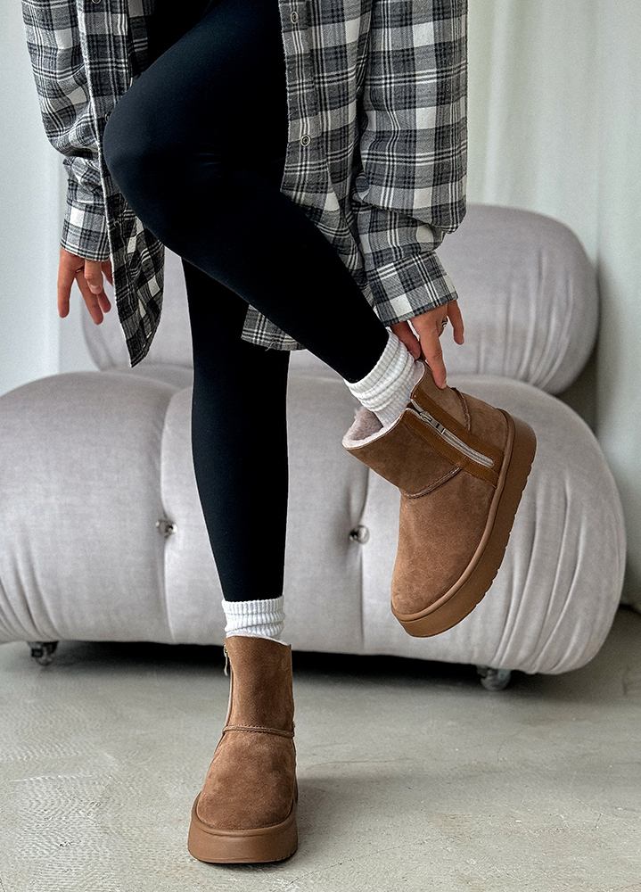 Уггі жіночі натуральна замша мокко 8245-28