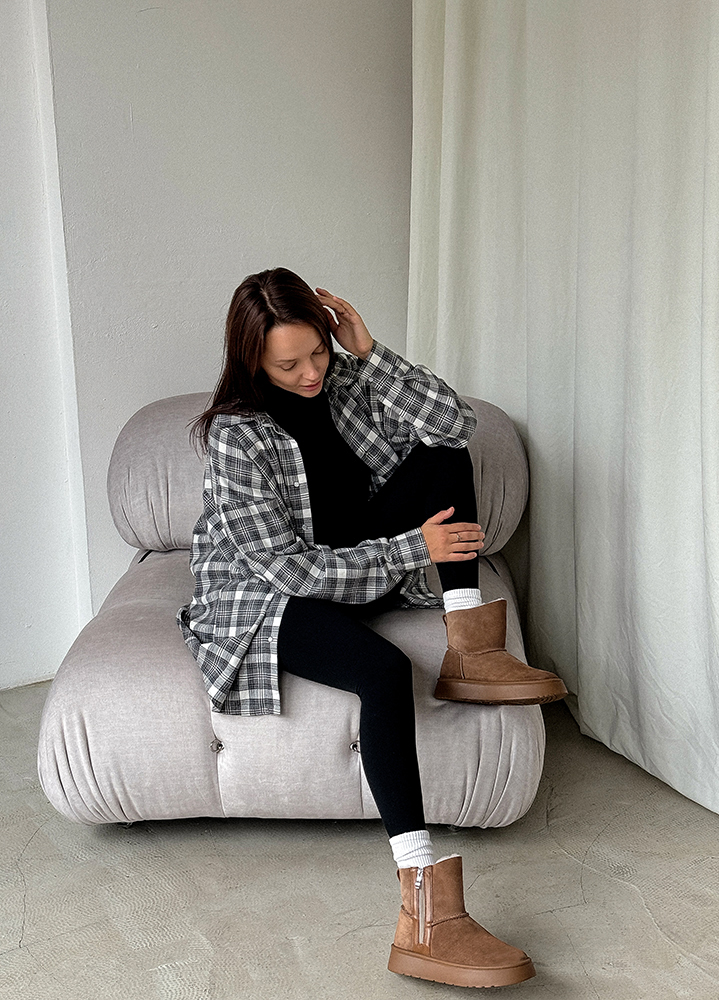 Уггі жіночі натуральна замша мокко 8245-28