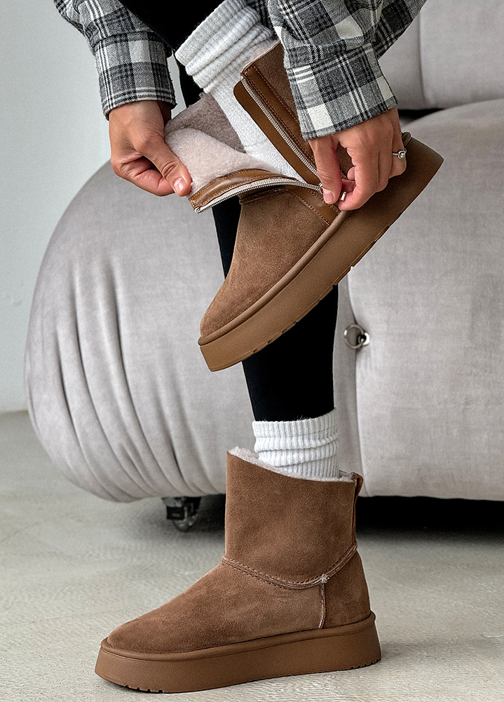 Уггі жіночі натуральна замша мокко 8245-28