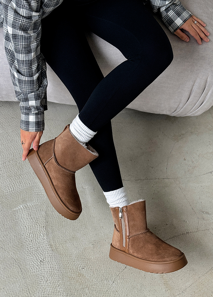 Уггі жіночі натуральна замша мокко 8245-28