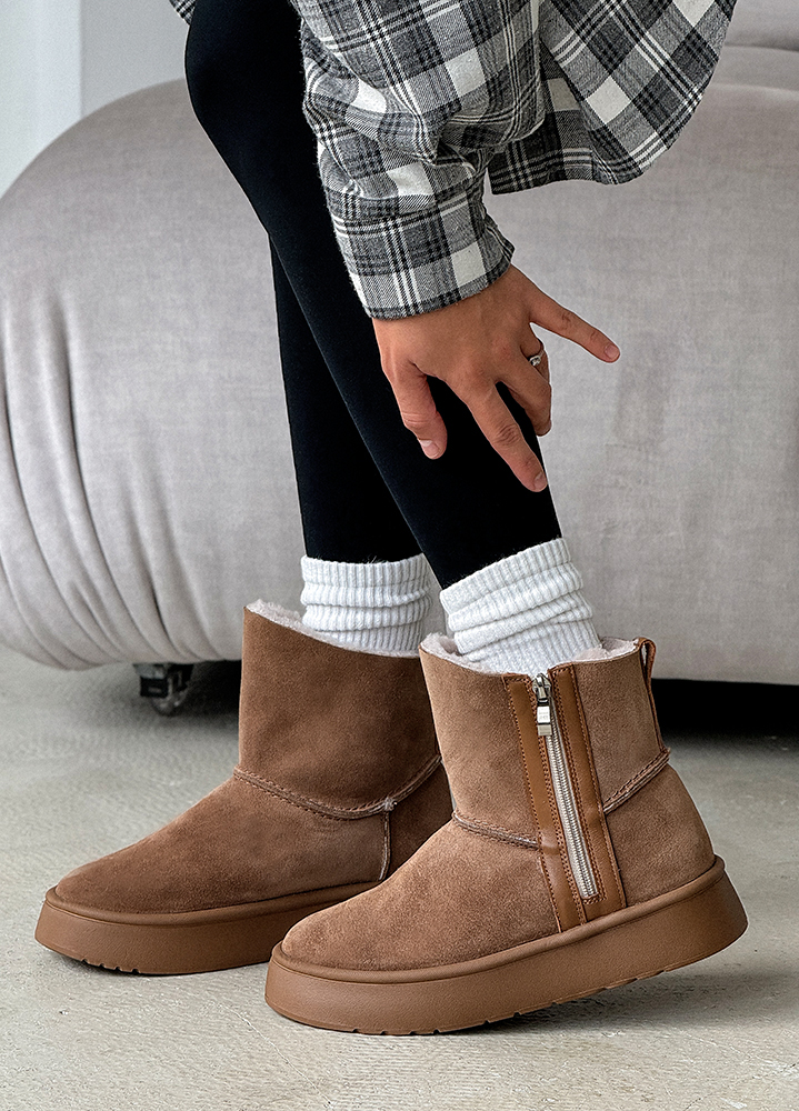 Уггі жіночі натуральна замша мокко 8245-28