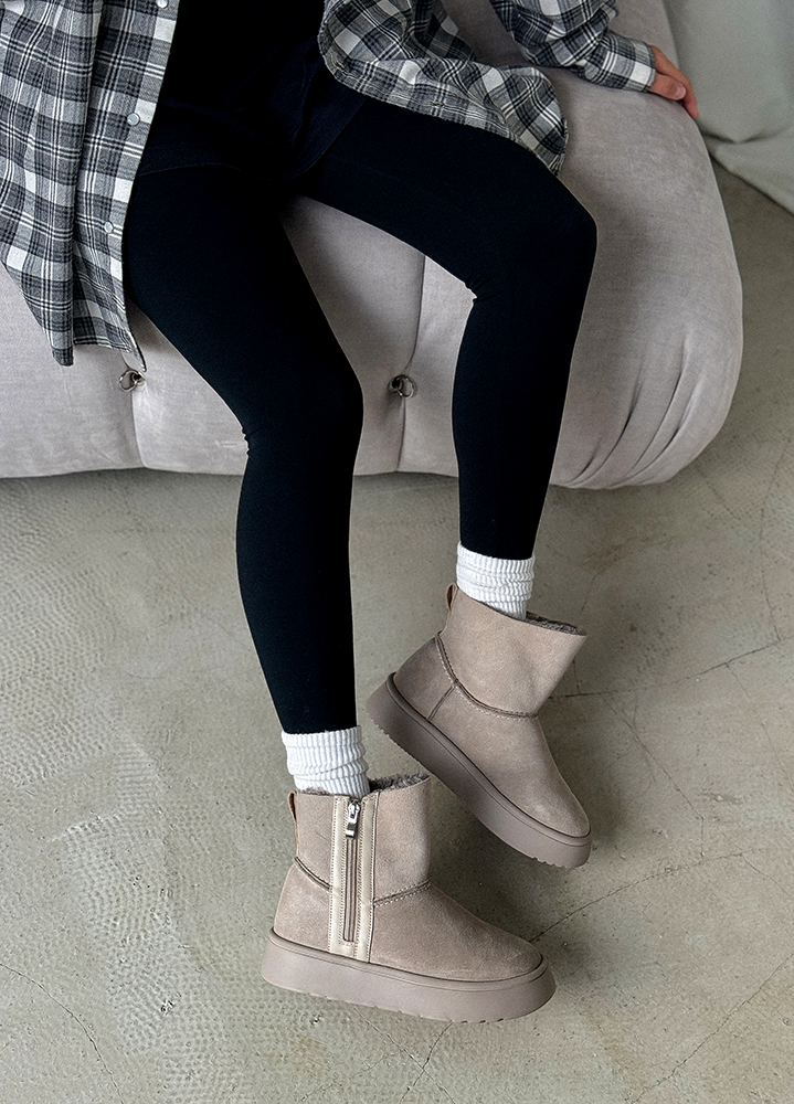 Угги женские натуральная замша серые 8247-28