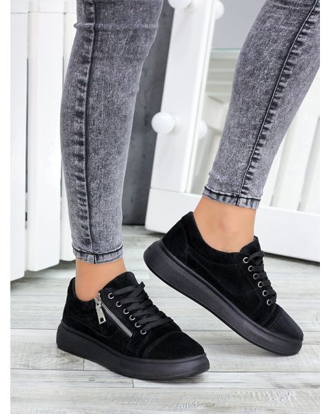 Кеды Джузеппе черная замша 7466-28