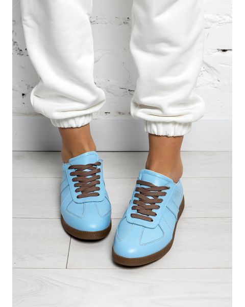 Кроссовки женские кожаные лазурь Gazelles 8146-28